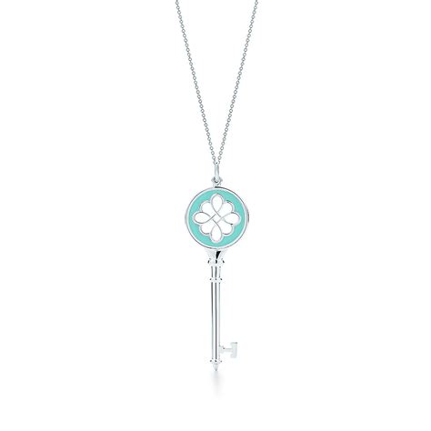 tiffany knot key pendant silver